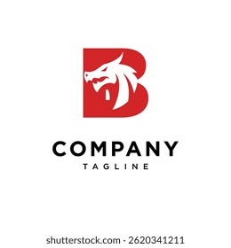 Letter B Dragon Logo Icon Vector