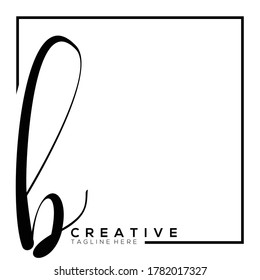 Letter B Dynamic Monogram Typography Logo Template