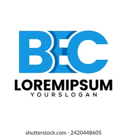 letter B E C  creative logo design 