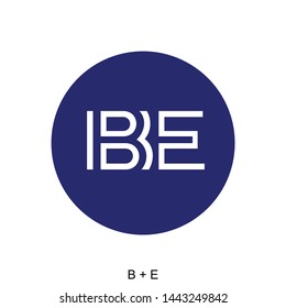 Letter B and E for icon or logo ready to use