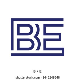 Letter B and E for icon or logo ready to use