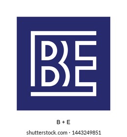 Letter B and E for icon or logo ready to use