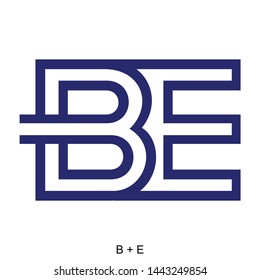 Letter B and E for icon or logo ready to use
