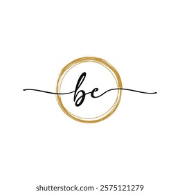 Letter B E Initial Beauty Logo Template