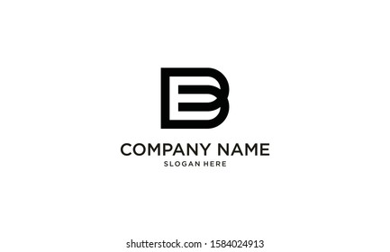 Letter B and E logo icon design template elements