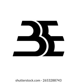 Letra B E monograma   design do logotipo 