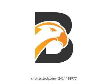 Letter B Eagle head Logo Design Vector Template. Modern logo design for business, and company identity.
