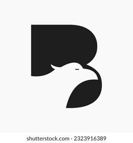 Diseño del logotipo del águila B. Plantilla de vectores de símbolo de transporte