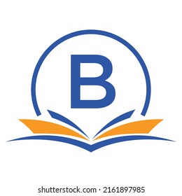 Letter B Education Logo Book Concept Stock Vector (Royalty Free ...