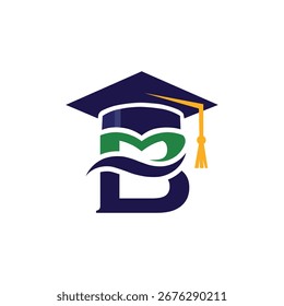 Letter B Education Logo Design. MB Letter Logo