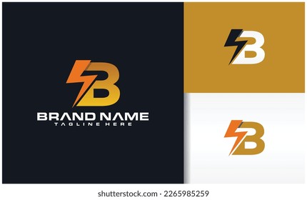 Letter B Electric Vector Logo