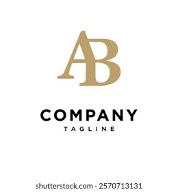 Letter A B Elegant Monogram Logo Icon Vector