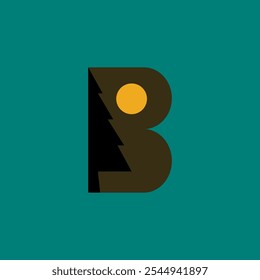 Letter B environment logo, nature logo, camp logo.