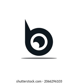 Letter B And Eye As Spy Logo