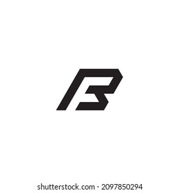 Letter B. Letter F invisible simple symbol logo vector