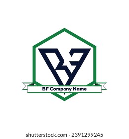 Letter B F monogram  logo design