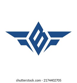 den Buchstaben B mit F als Flügel. geeignet für Logo-Zeichen