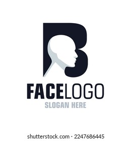 Letter B Face Logo Design Template Inspiration, Vector Illustration.