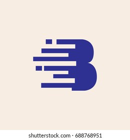 letter B fast logo