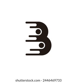 letter b fast tires symbol logo vector 