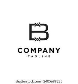 
Letter B Fence Thorns Logo icon vector template.eps