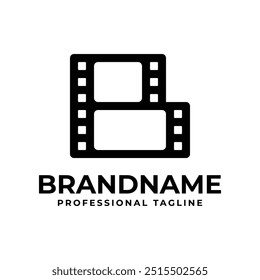 Logotipo de la película de la letra B, perfecto para los estudios de la producción del cine o del cine