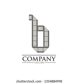Letter b filmstrip logo
