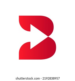 Letter B Financial Logo with Growth Arrow Design. Accounting Element, Financial Investment Symbol Vector Template