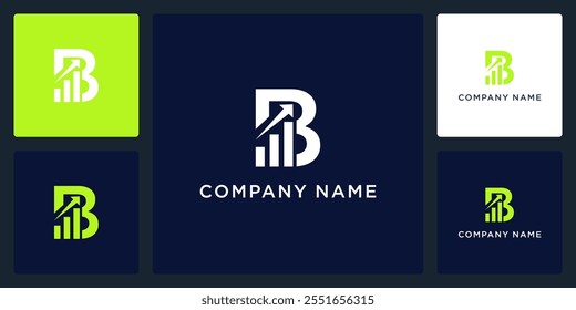 letter B fintech logo and icon
