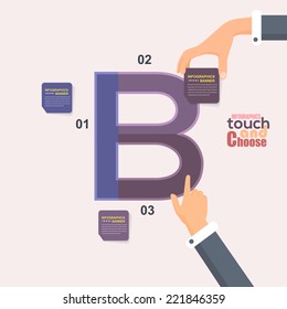 Letter B Flat Infographics Template Web Stock Vector (Royalty Free ...