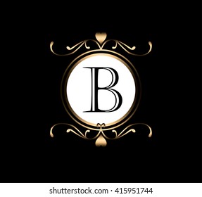 Letter  B Floral monogram.