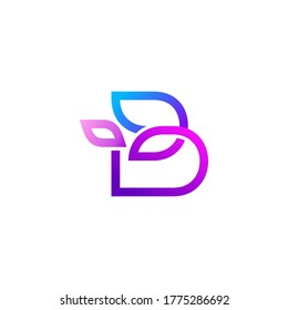 letter B and flower for cosmetics and fashion logo design