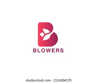 Letter B Flower Logo Templatefully Vector Stock Vector (Royalty Free ...