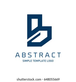 letter b font logo design isolated on white background for business visual identity