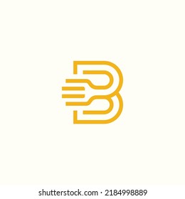 Letter B Food Logo B Logo Stock Vector (Royalty Free) 2184998889 ...