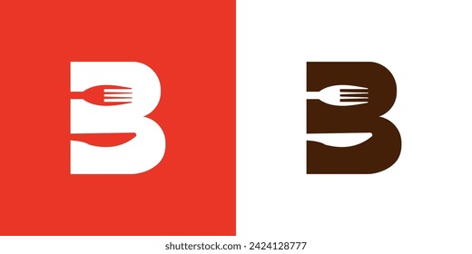 Diseño de logotipo de alimentos para carta B