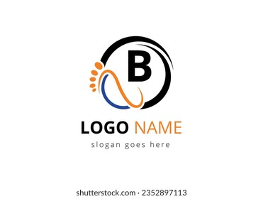 Letter B Foot and care Logo Design Vector Template.
Foot and ankle healthcare