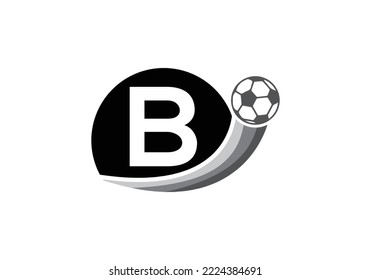 Letter B Football Logo Design Vector Template. Football Club Symbol. business, and company identity.