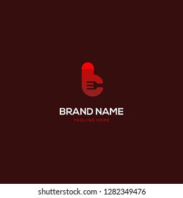 Letter B Fork Menu Restaurant Abstract Creative Monogram Business Modern Logo