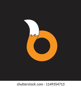 letter b fox tail logo vector