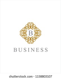 Letter B Frame Logo Icon 002