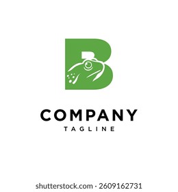 Letter B Frog Logo Icon Vector