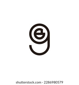 Letra B en g símbolo geométrico símbolo simple vector
