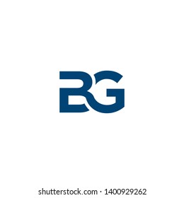 letter B G icon logo design concept