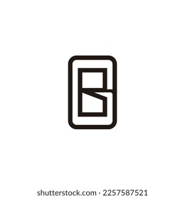 Letter B or G line geometric symbol simple logo vector