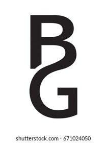 Letter B and Letter G Vector Illustration.