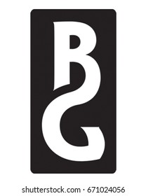 Letter B and Letter G Vector Illustration.