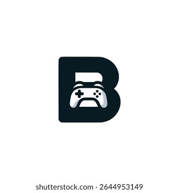 letter B gamepad business company logo vector illustration template design
