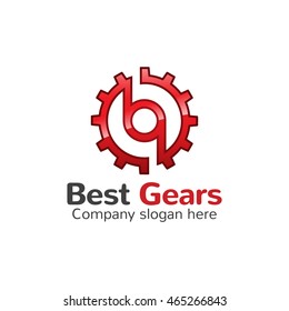 Letter B With Gear