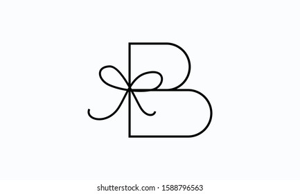 Letter B With Gift Vector Royalty Logo Design Inspirations